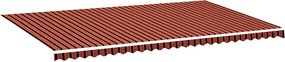 vidaXL Pânză de rezervă copertină, portocaliu și maro, 6x3,5 m