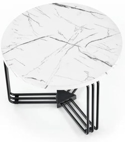 Măsuță de cafea ANTICA 41x55 cm negru/decor marmorat