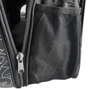 Rucsac pentru transportul animalelor de companie, negru cu model ursuleț