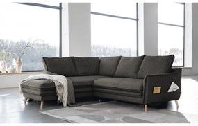 Colțar gri închis extensibil (cu colț pe partea stângă ) Charming Charlie – Miuform