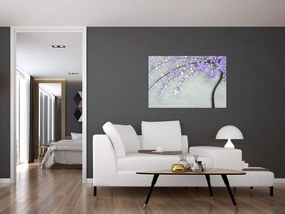 Tablou - ploaie violetă (90x60 cm)