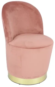 Fotoliu Glamour din catifea cu baza aurie, design elegant - ROZ SOMON