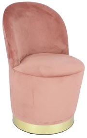 Fotoliu Glamour din catifea cu baza aurie, design elegant - ROZ SOMON