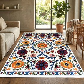 Covor camera antiderapant, Traditional Floral Multicolor, 200x300 cm