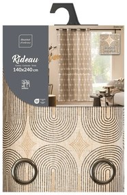 Draperie neagră-bej 140x240 cm Ondine – douceur d'intérieur