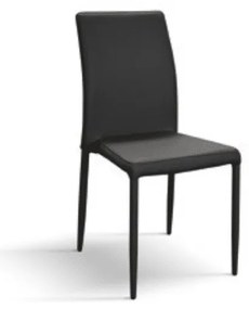 Scaun Indigo, structura metalica si piele ecologica - ALB