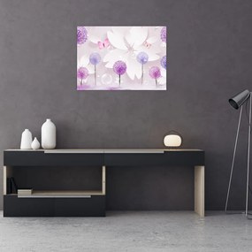 Tablou pe sticlă - Pe râul florilor (70x50 cm)