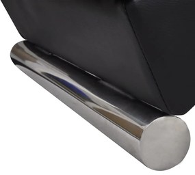 240711 vidaXL Șezlong, negru, piele ecologică