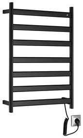 Sapho - Uscător electric pentru prosoape ELIAS, 105 W / 230 V, 49 x 73 cm, negru mat