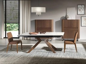Masa extensibila deosebita design LUX Walnut-Marble 180-260x90cm
