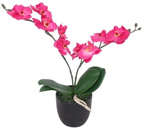 vidaXL Plantă artificială orhidee cu ghiveci, 30 cm, roșu