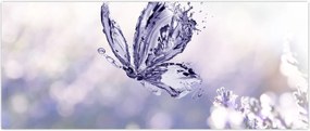 Tablou - Fluture și lavandă (120x50 cm)