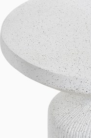 Măsuță de cafea rotundă Sintro 54 cm - terrazzo alb
