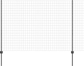 vidaXL Gard cu Stâlp Gri 1,6 x 10 m Oțel și PVC