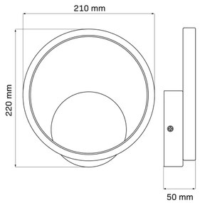 Aplică LED ROMAN LED/11,5W/230V 4000K negru