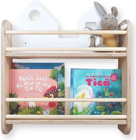 Bibliotecă perete Montessori MININEST Natur