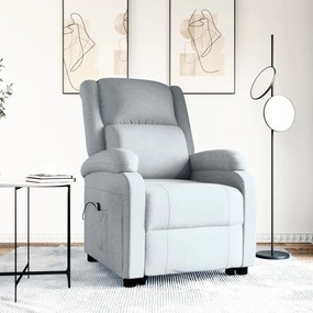 3110872 vidaXL Fotoliu cu ridicare, gri deschis, textil