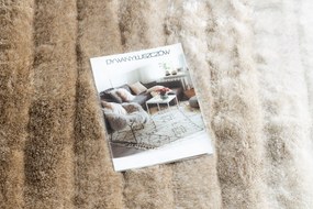 Covor FLIM 007-B2 modern shaggy, dunga - structural bej
