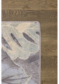 Covor gri/crem din lână 200x300 cm Plants – Agnella