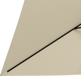 Outsunny Umbrelă rectangulară înclinabilă 2x3 m cu manivelă pânză din poliester impermeabilă de înaltă densitate 180g/m² crem | Aosom Romania