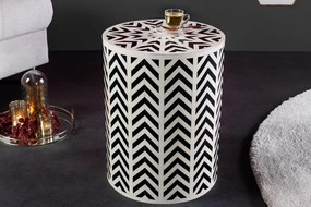 Masuta auxiliara design unicat Bone Inlay 45cm A-43660 VC