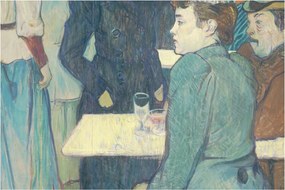Tablou - Henri de Toulouse-Lautrec, A Corner of the Moulin de la Galette, reproducere (90x60 cm)