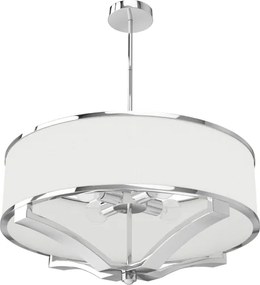 Open Design OR84801 - Lustră pe tijă GERDO, 4xE27/12W/230V, crom lucios/alb