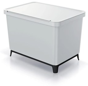 Coș de gunoi, 4 x 10 l, gri deschis
