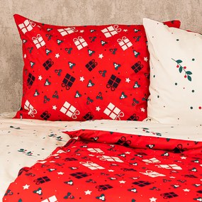 Lenjerie de pat bumbac de Crăciun 4Home Christmas joy joy, 140 x 220 cm, 70 x 90 cm