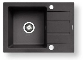 Chiuvetă de bucătărie Pyramis 70166501 NEXT 62x44 cm granit/negru mat