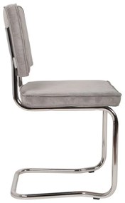 Scaune de dining gri balansoar 2 buc. tapițate Ridge Kink Rib – Zuiver