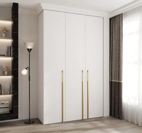 Dulap de haine 150 cm Carmela 40-3 (alb + Auriu). 1126610