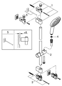 GROHE 26930001 - Set de duș VITALIO COMFORT 110, 900 mm, crom lucios