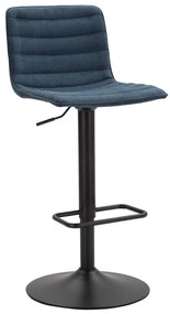 Scaun de bar albastru petrol/negru cu înălțime ajustabilă (înălțime șezut 61 cm) Malia – Mauro Ferretti
