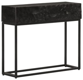 vidaXL Masă consolă, 90x30x76 cm, lemn masiv de mango și fier