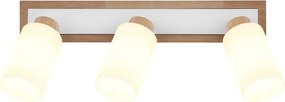 Globo 15977-3 - Corp de iluminat tip spot ROWENA 3xE27/60W/230V, finisaj stejar/alb