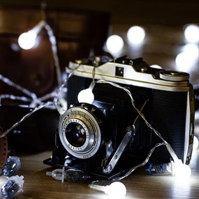 Iluminare petrecere - 20 m, 200 LED-uri,alb rece+telecomanda