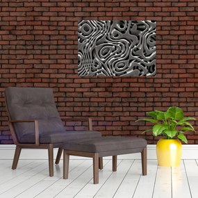 Tablou pe sticlă - Abstractizare metalică (70x50 cm)
