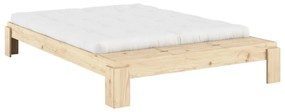Pat matrimonial în culoare naturală din lemn de pin cu somieră 160x200 cm Layers – Karup Design