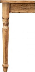 Masa fixa, L120 80 H80 cm, cu sertar, lemn masiv natur antic