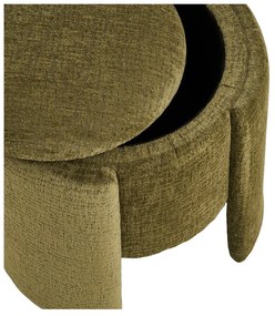 Taburet kaki cu tapițerie din chenille Walsdorf – House Nordic