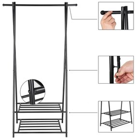 Cuier de podea LINEA, negru