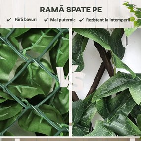 Outsunny Gard Viu Artificial din Fag pentru Balcon și Grădină, PE, 300x100 cm, Verde Închis | Aosom Romania