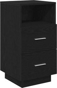 vidaXL Noptiera cu 2 sertare Negru 36x36x68 cm