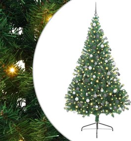 vidaXL Pom de Crăciun artificial pre-iluminat Verde 240 cm PVC