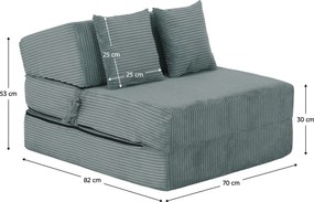 Saltea pliabilă/fotoliu extensibil, 2 in 1, mentolat, PELOS