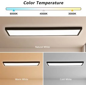Brilagi - Aplica LED pentru baie FRAME LED/50W/230V 3000/4000/6000K IP44 negru