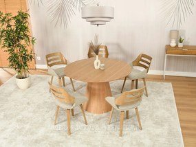 Scaun Theo K (bej + stejar). 1111280