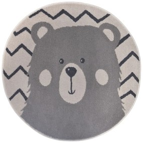 Covor pentru copii gri ø 100 cm Bear – Hanse Home