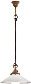 Lustra, Pendul rustic din alama cu sticla murano Country